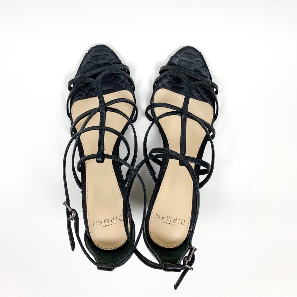 Alexandre Birman Mallica Black Python Leather Wed… - image 4